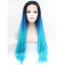 30" Long Straight Lace Front Ombre/2 Tone Without Bangs Synthetic Women Wigs