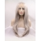 21'' Long Straight  Without Bangs Lace Front  Synthetic  Grey Women Wigs