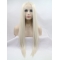 24'' Long Straight Without Bangs Synthetic  Grey Women Wigs