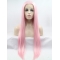 30'' Long Straight Without Bangs  Lace Front  Pink  Synthetic Women Wigs