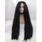30'' Long Straight Without Bangs Lace Front  Black  Synthetic Women Wigs