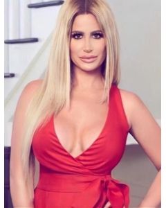 27'' Long Straight Lace Front Layered Synthetic Blonde Women Kim Zolciak Wigs 27'' Long Straight Lace Front Layered Synthetic Blonde Women Kim Zolciak Wigs