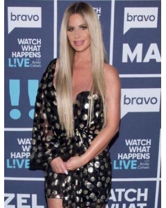 25'' Long Straight Without Bangs Lace Front Synthetic  Platinum Blonde Women Kim Zolciak Wigs 25'' Long Straight Without Bangs Lace Front Synthetic  Platinum Blonde Women Kim Zolciak Wigs
