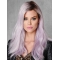 18" Straight Long Lilac Layered Capless Synthetic Women Wigs