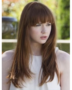 18'' High Quality Straight Brown Capless  With Bangs Synthetic Women Karen Gillan Wigs 18'' High Quality Straight Brown Capless  With Bangs Synthetic Women Karen Gillan Wigs