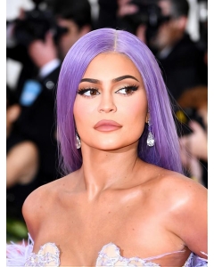Purple Straight 16" Long Designed Synthetic Without Bangs Capless Kylie Jenner Wigs Purple Straight 16" Long Designed Synthetic Without Bangs Capless Kylie Jenner Wigs