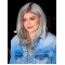 16''Long Straight Platinum Blonde  Capless  Synthetic Women Kylie Jenner Wigs