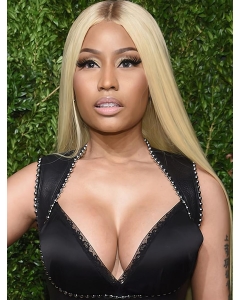 26" Straight Without Bangs Lace Front Blonde Long Synthetic Women Nicki Minaj Wigs  26" Straight Without Bangs Lace Front Blonde Long Synthetic Women Nicki Minaj Wigs