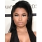  18" Straight Without Bangs Lace Front Black Long Synthetic Women Nicki Minaj Wigs