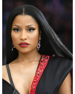 Black 24" Straight Without Bangs Full Lace  Long Synthetic Women Nicki Minaj Wigs Black 24" Straight Without Bangs Full Lace  Long Synthetic Women Nicki Minaj Wigs