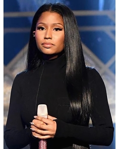 26" Straight Without Bangs Lace Front Black Long Synthetic Women Nicki Minaj Wigs  26" Straight Without Bangs Lace Front Black Long Synthetic Women Nicki Minaj Wigs