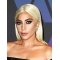 16'' Straight Without Bangs Blonde Capless Long Synthetic Lady Gaga Wigs