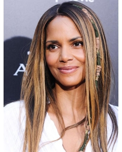 16'' Long Straight Without Bangs Ombre/2 Tone Lace Front Synthetic Women Halle Berry Wigs 16'' Long Straight Without Bangs Ombre/2 Tone Lace Front Synthetic Women Halle Berry Wigs