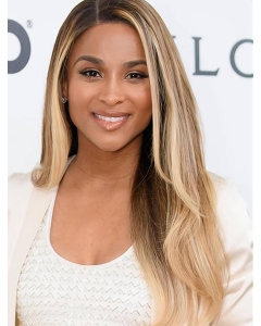 20" Straight Without Bangs Lace Front Long Synthetic Ombre/2 Tone  Women Ciara Wigs  20" Straight Without Bangs Lace Front Long Synthetic Ombre/2 Tone  Women Ciara Wigs