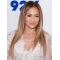  18" Long Straight Without Bangs Lace Front Blonde Synthetic Women Jennifer Lopez Wigs