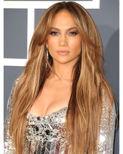 24" Long Straight Without Bangs Lace Front Blonde Synthetic Women Jennifer Lopez Wigs  24" Long Straight Without Bangs Lace Front Blonde Synthetic Women Jennifer Lopez Wigs