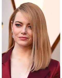 16" Stragiht Long Lace Front  Blonde Without Bangs Synthetic Women Emma Stone Wigs 16" Stragiht Long Lace Front  Blonde Without Bangs Synthetic Women Emma Stone Wigs