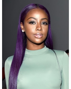 22" Straight Without Bangs Long Lace Front Purple Synthetic Women Justine Skye Wigs 22" Straight Without Bangs Long Lace Front Purple Synthetic Women Justine Skye Wigs