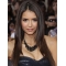 18'' Without Bangs Straight Long Brown Lace Front Synthetic Women Nina Dobrev Wigs