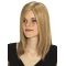 14'' Fashionable Shoulder Length Straight  Blonde Monofilament Long Human Hair Wigs For Wigs