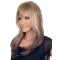 20'' Long Straight With Bangs Exquisite Blonde Capless Remy Human Hair Women Wigs