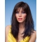 17'' Straight With Bangs Gorgeous Black Monofilament Long Synthetic Women Wigs