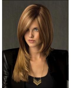 Shining Straight Without Bangs Blonde Monofilament Lace Front Long  Synthetic Women  Celebrity Wigs Shining Straight Without Bangs Blonde Monofilament Lace Front Long  Synthetic Women  Celebrity Wigs