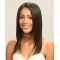 Fashionable Shoulder Length Straight Without Bangs Lace Front  Indian Remy Human Hair Long Women Wigs
