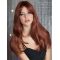 24'' Incredible Auburn Straight Without Bangs Capless Synthetic Long Women Wigs