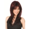 16'' Durable Auburn Straight With Bangs Capless Synthetic Long Women Wigs
