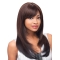 16'' Auburn Layered  Straight With Bangs Lace Front Gentle  Remy Human Hair Wigs For Cancer