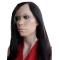 18'' Graceful Black Straight Without Bangs Lace Front Long 100% Remy Human Hair U Part Wigs