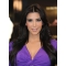 27'' Glamorous Black Straight Without Bangs Layered Capless Long Remy Human Hair Women Kim Kardashian Wigs