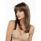 Brown Straight With Bangs Capless Long Synthetic Women Wigs
