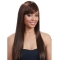 Refined Auburn Straight With Bangs Capless Long Human Hair Wigs & Half Wigs