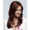 20'' Auburn Layeered Monofilament Lace Front Straight Shining Long Synthetic Women Wigs