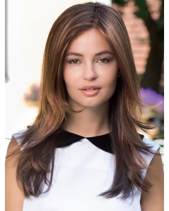 20'' Layered Straight Without Bangs Monofilament Lace Front Remy Human Hair Impressive Long Women Wigs 20'' Layered Straight Without Bangs Monofilament Lace Front Remy Human Hair Impressive Long Women Wigs