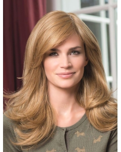17'' Straight Layered 100% Hand-Tied Monofilament Blonde Synthetic Long Women Wigs 17'' Straight Layered 100% Hand-Tied Monofilament Blonde Synthetic Long Women Wigs