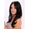 22'' Style Wavy without Bangs Black Monofilament Synthetic Long Women Wigs