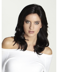 Graceful Black Wavy Without Bangs Monofilament Remy Human Hair Long Women Wigs Graceful Black Wavy Without Bangs Monofilament Remy Human Hair Long Women Wigs
