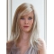 Easeful Blonde Straight 100% Hand-Tied Mono Top Long  Synthetic Wigs