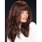  16" Wavy With Bangs Auburn Lace Front Long Remy Human Hair Women Wig Sales