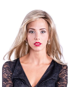 16" Wavy Without Bangs  Blonde 100% Hand-Tied Synthetic Gorgeous Long Women Wigs 16" Wavy Without Bangs  Blonde 100% Hand-Tied Synthetic Gorgeous Long Women Wigs