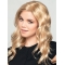 18'' Blonde Layered Wavy Without Bangs  Monofilament Lace Front Synthetic  Long Women Wigs 