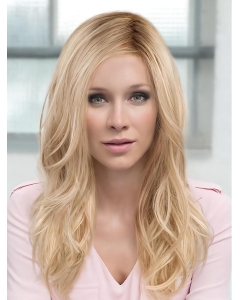 18'' Wavy Without Bangs Monofilament Lace Front Long Synthetic Blonde Women Wigs 18'' Wavy Without Bangs Monofilament Lace Front Long Synthetic Blonde Women Wigs