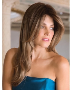 18'' Brown Wavy Without Bangs Capless Synthetic Long women Wigs 18'' Brown Wavy Without Bangs Capless Synthetic Long women Wigs