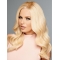 16'' Blonde Wavy Without Bangs 100% Hand-Tied Monofilament  Human Hair Women Wigs