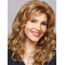 16" Wavy Without Bangs Layered Capless Blonde Long Synthetic Women Wigs
