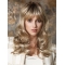 Blonde 16" Wavy With Bangs Monofilament Long Synthetic Classic Wigs