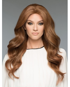 20'' Wavy Without Bangs Brown 100% Hand-Tied Human Hair Women Wig 20'' Wavy Without Bangs Brown 100% Hand-Tied Human Hair Women Wig